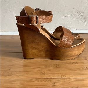 Steve Madden Wood Platform Wedge 39 9